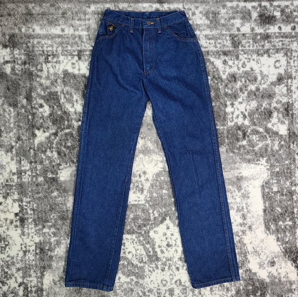 WRANGLER Vintage Retro 100% Cotton Made in the USA 9 Average High Rise Straight - Picture 3 of 12